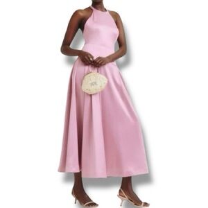 Reformation Lilyann Satin Dress In Praline Pink Size 2